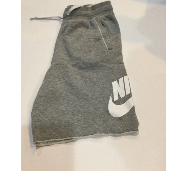 Nike Women's Gray Logo Sweat Shorts - Picture 3 of 4